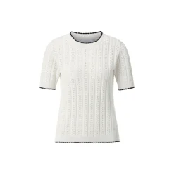 Ajour Crew-neck with contrast
