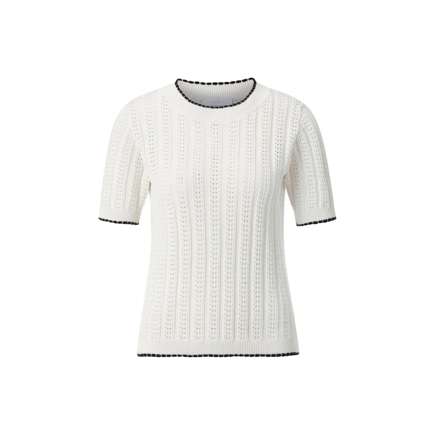 Ajour Crew-neck with contrast