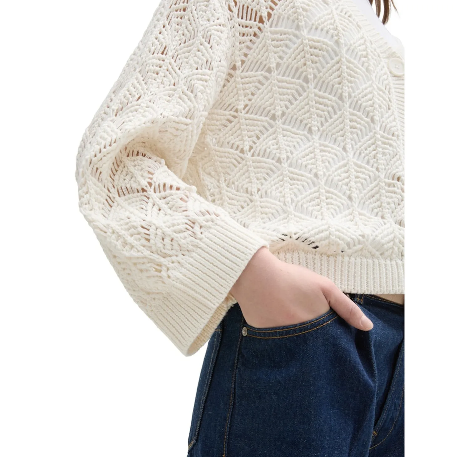 Ajour knit cardigan