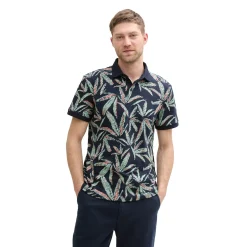 Allover printed polo