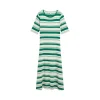 Block stripe midi dress