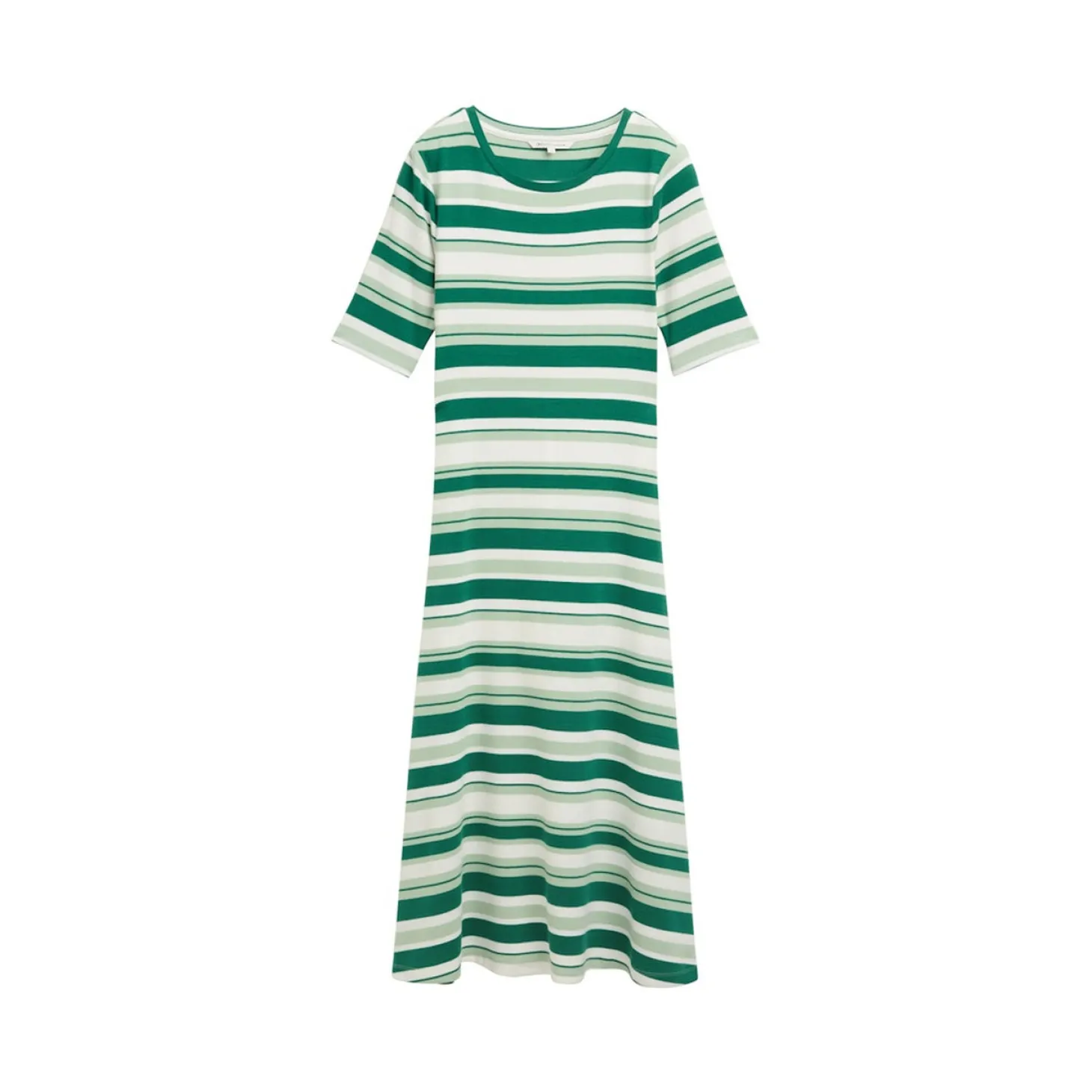 Block stripe midi dress