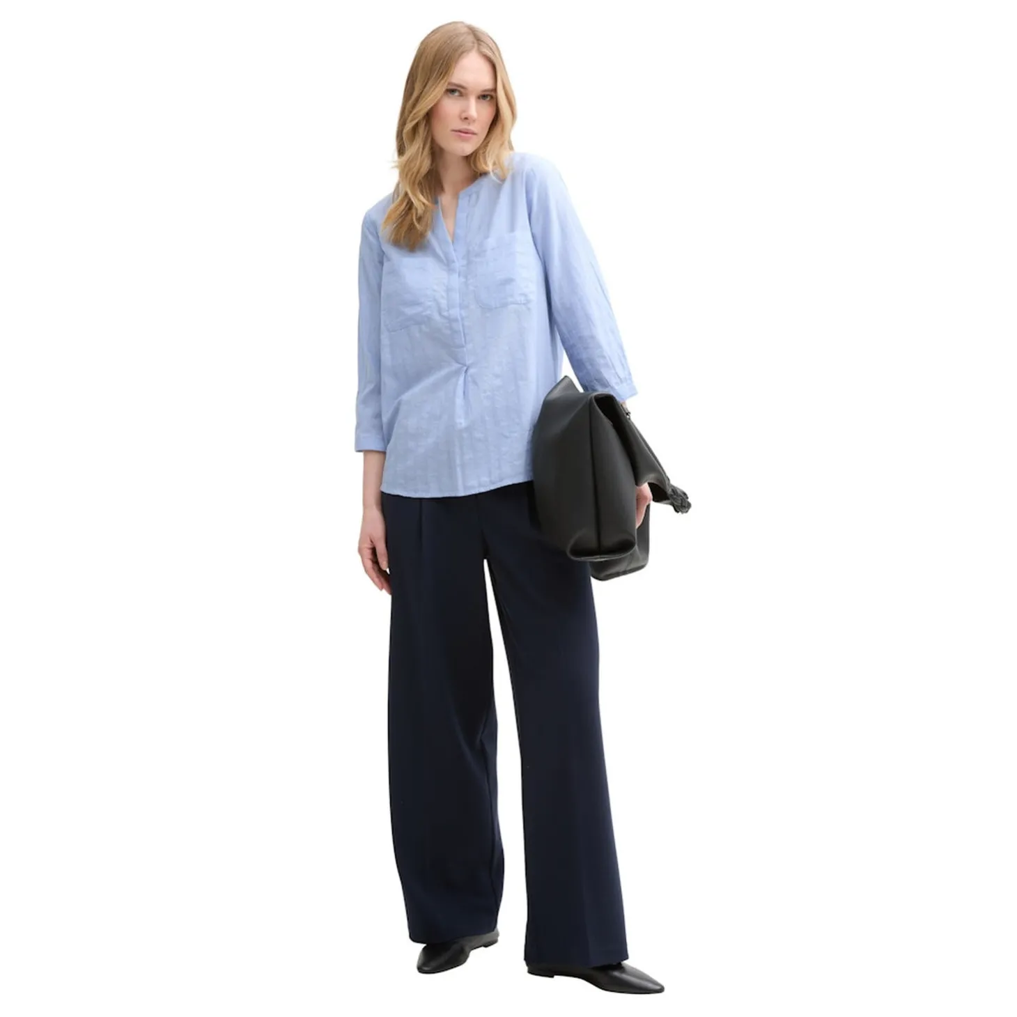 Blouse casual chambray