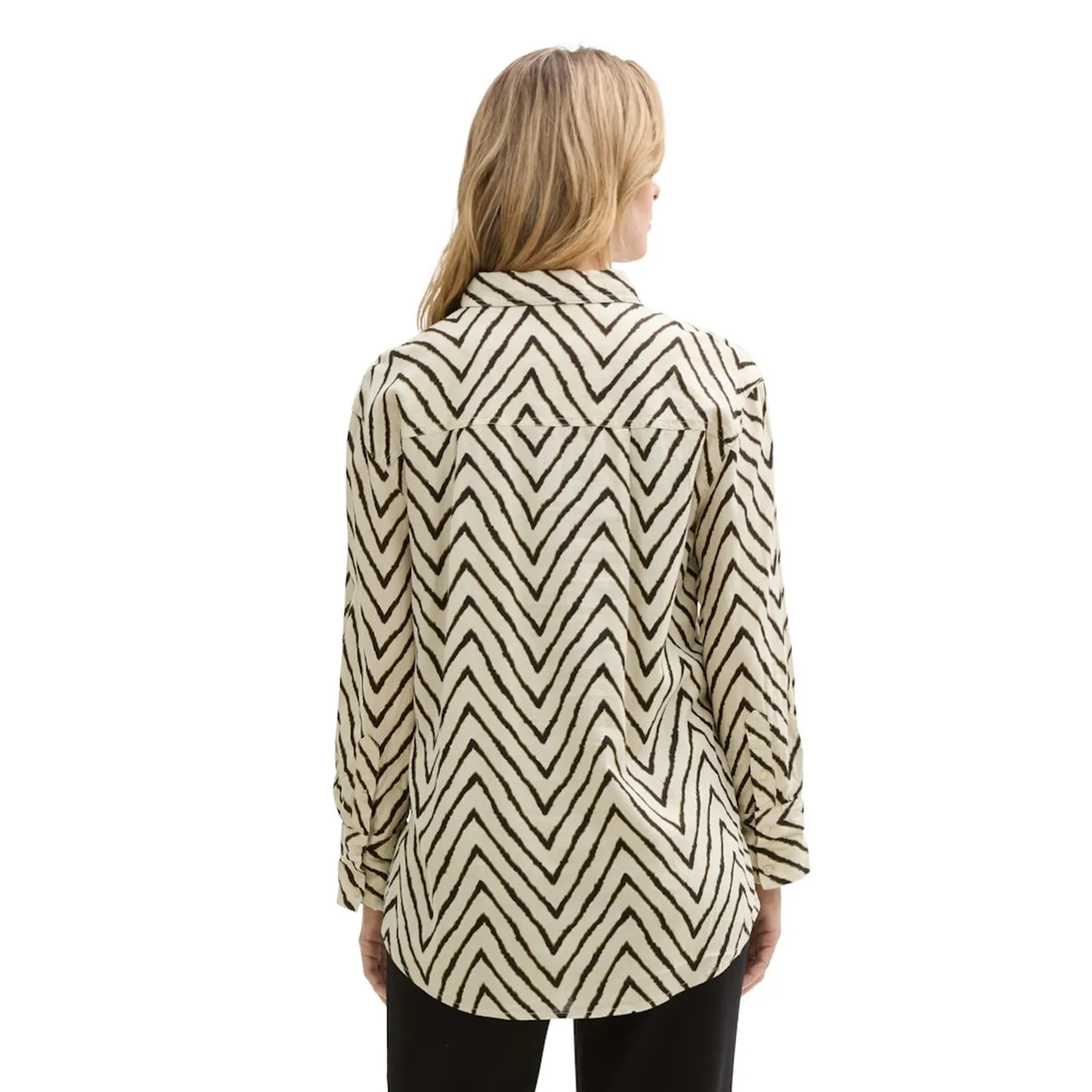 Blouse longstyle with linen