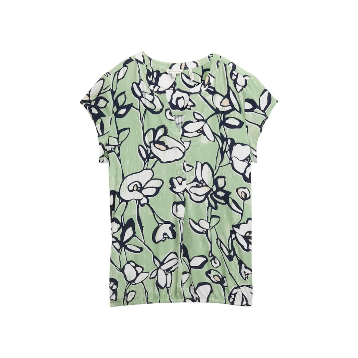 Blouse printed shortsleeve
