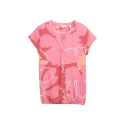 Blouse printed shortsleeve