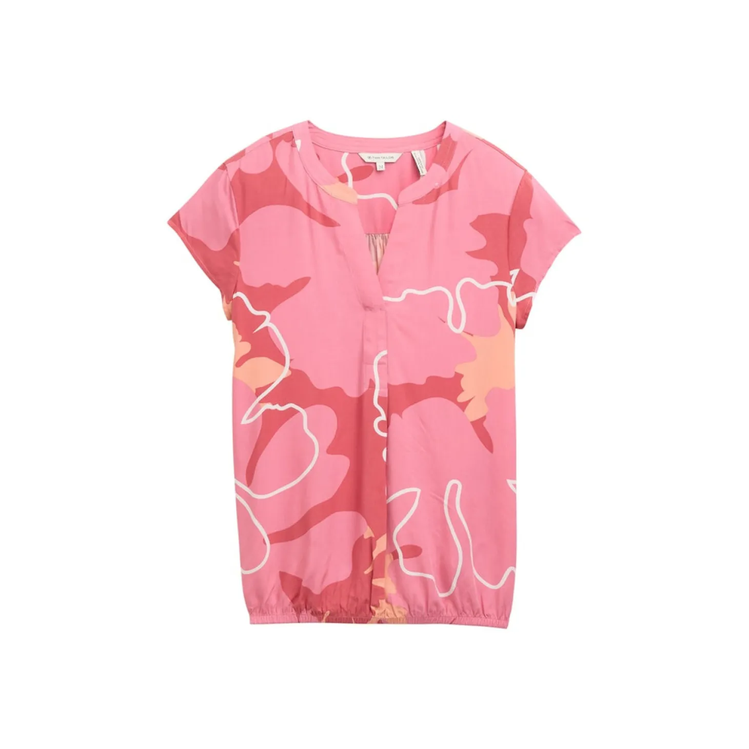 Blouse printed shortsleeve