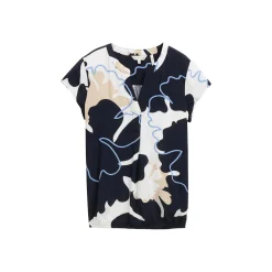 Blouse printed shortsleeve