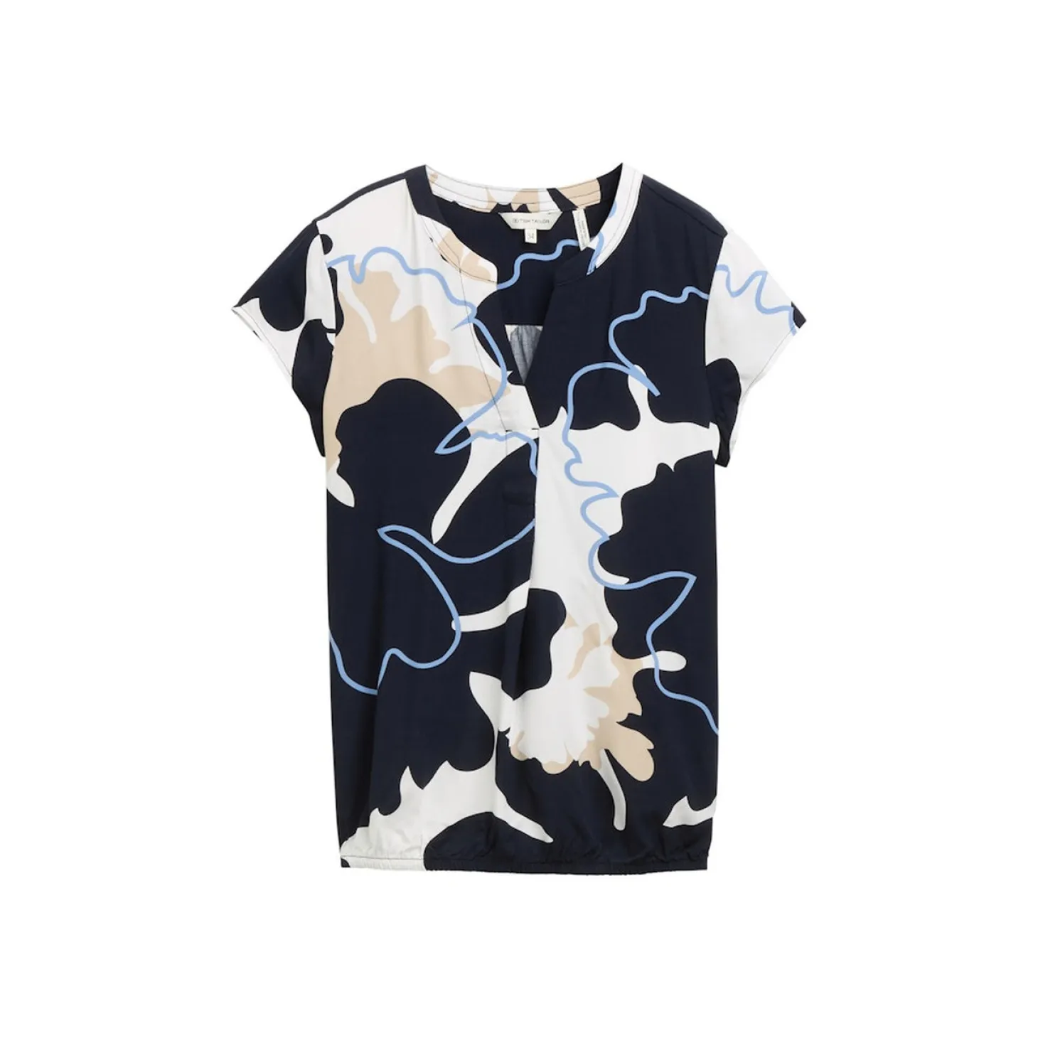 Blouse printed shortsleeve