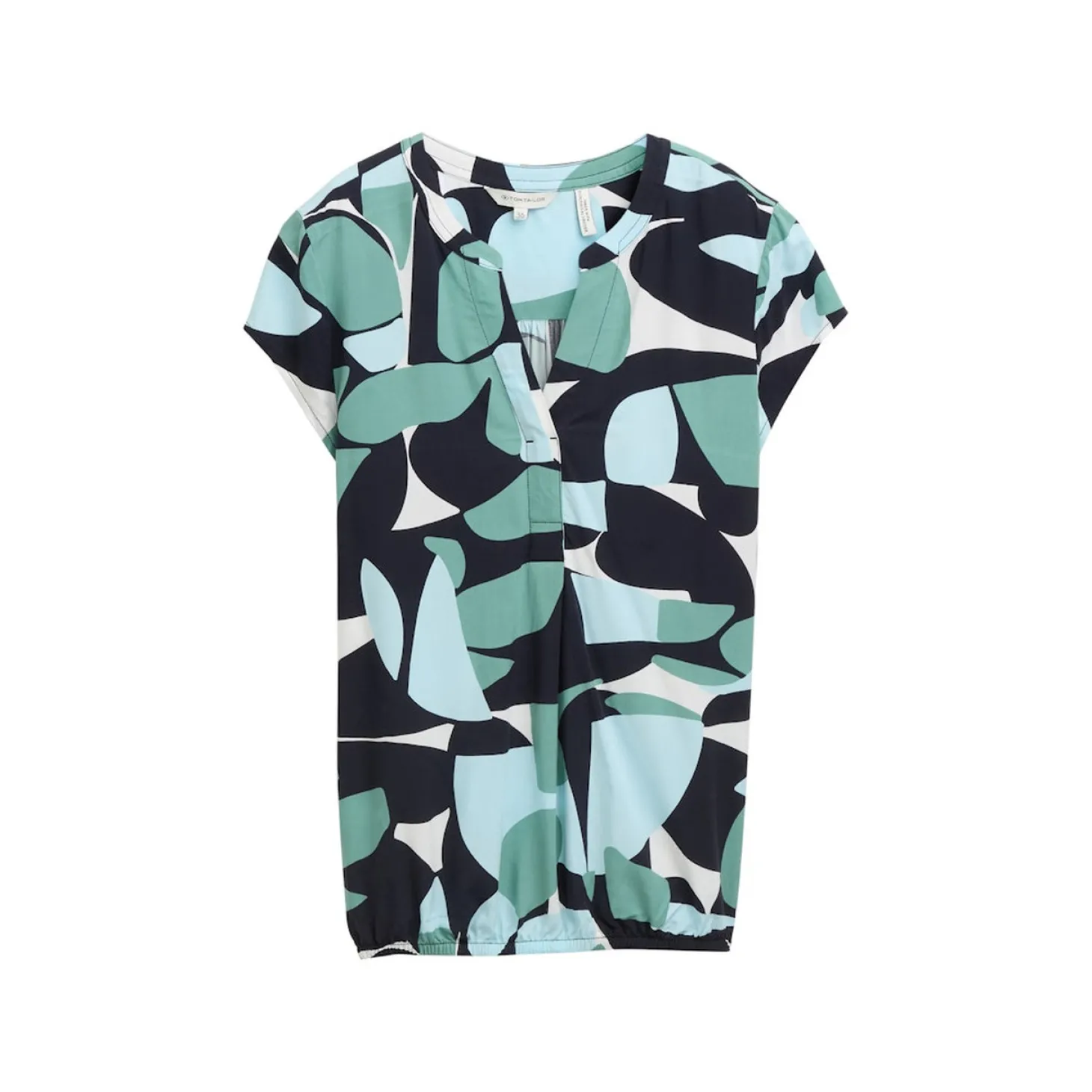 Blouse printed shortsleeve