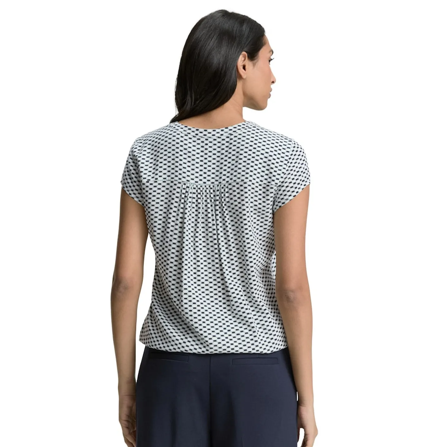 Blouse printed shortsleeve