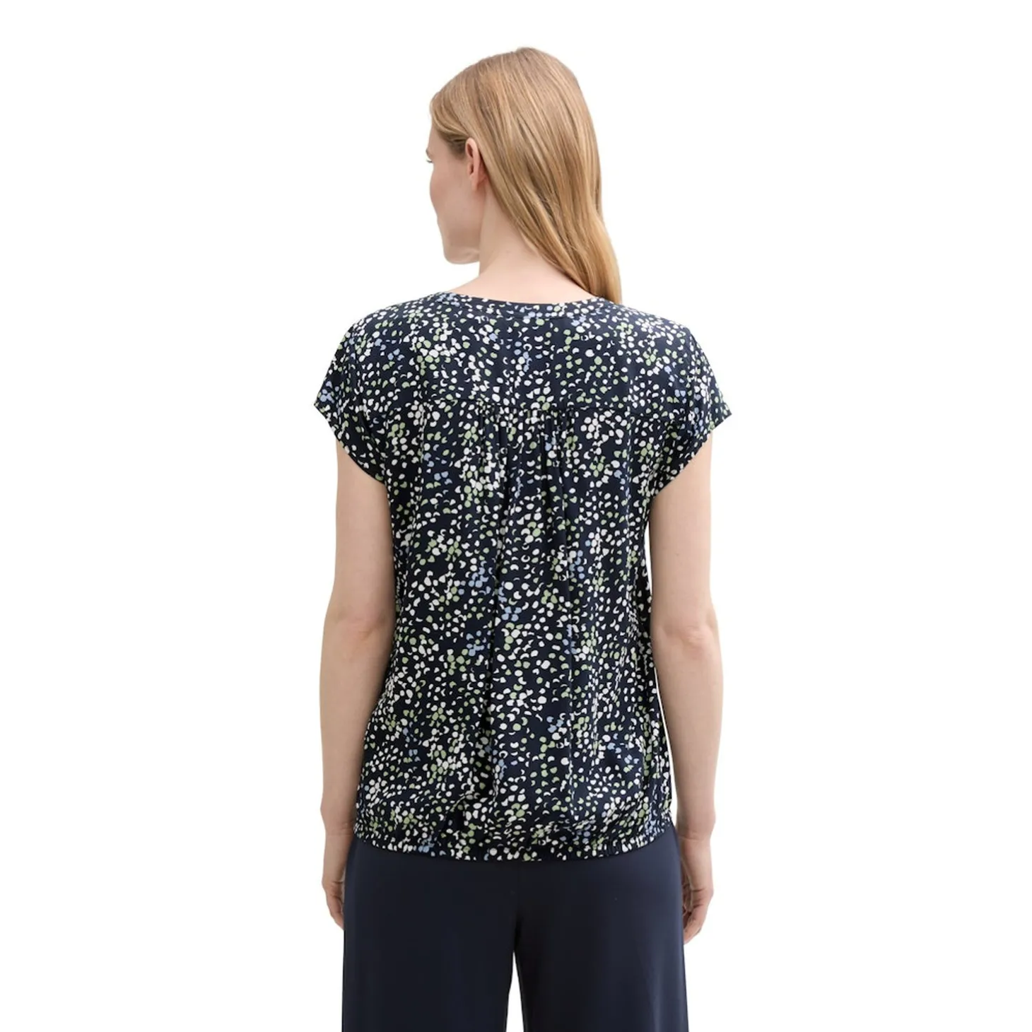 Blouse printed shortsleeve