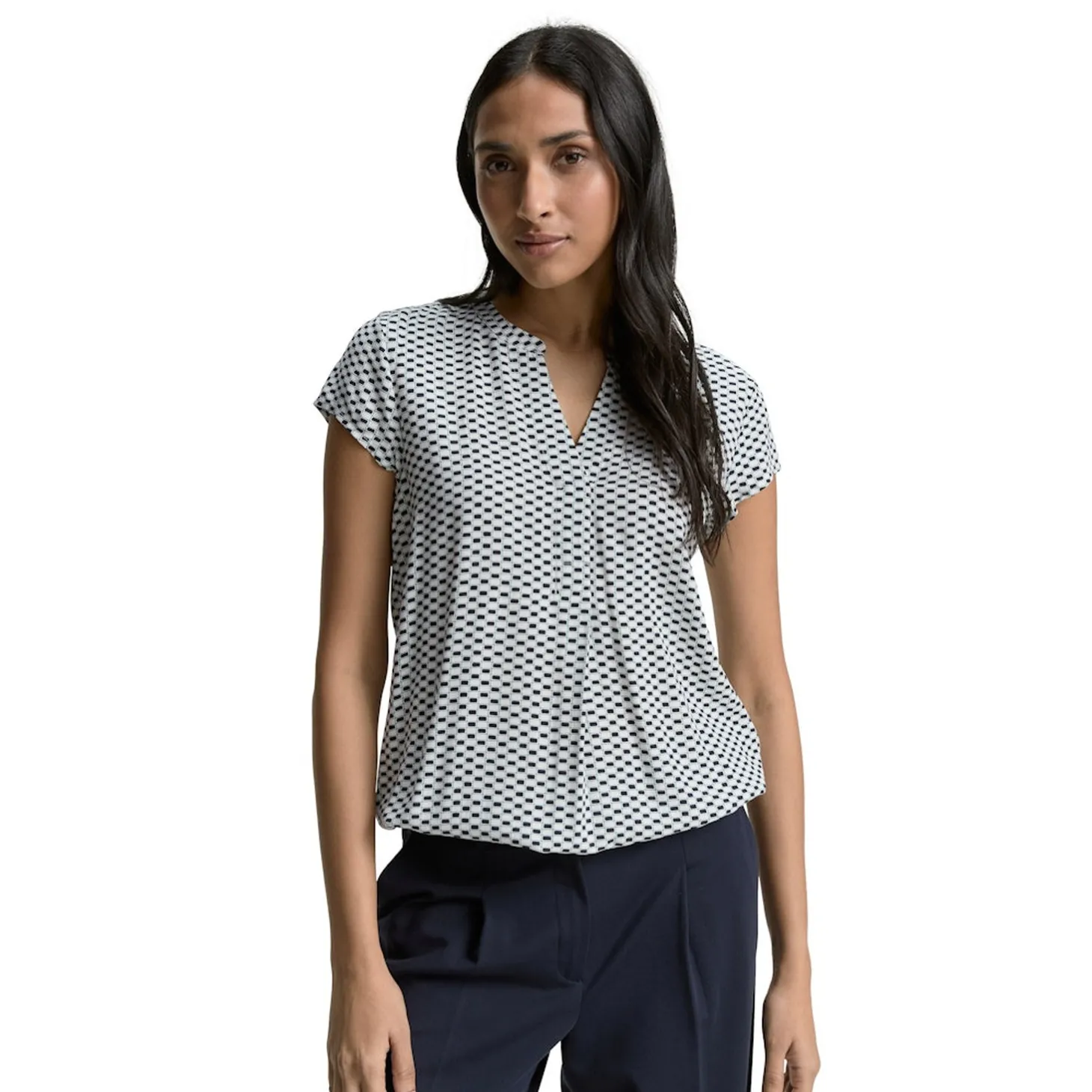 Blouse printed shortsleeve