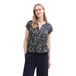 Blouse printed shortsleeve