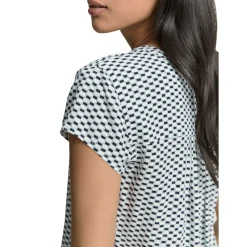 Blouse printed shortsleeve