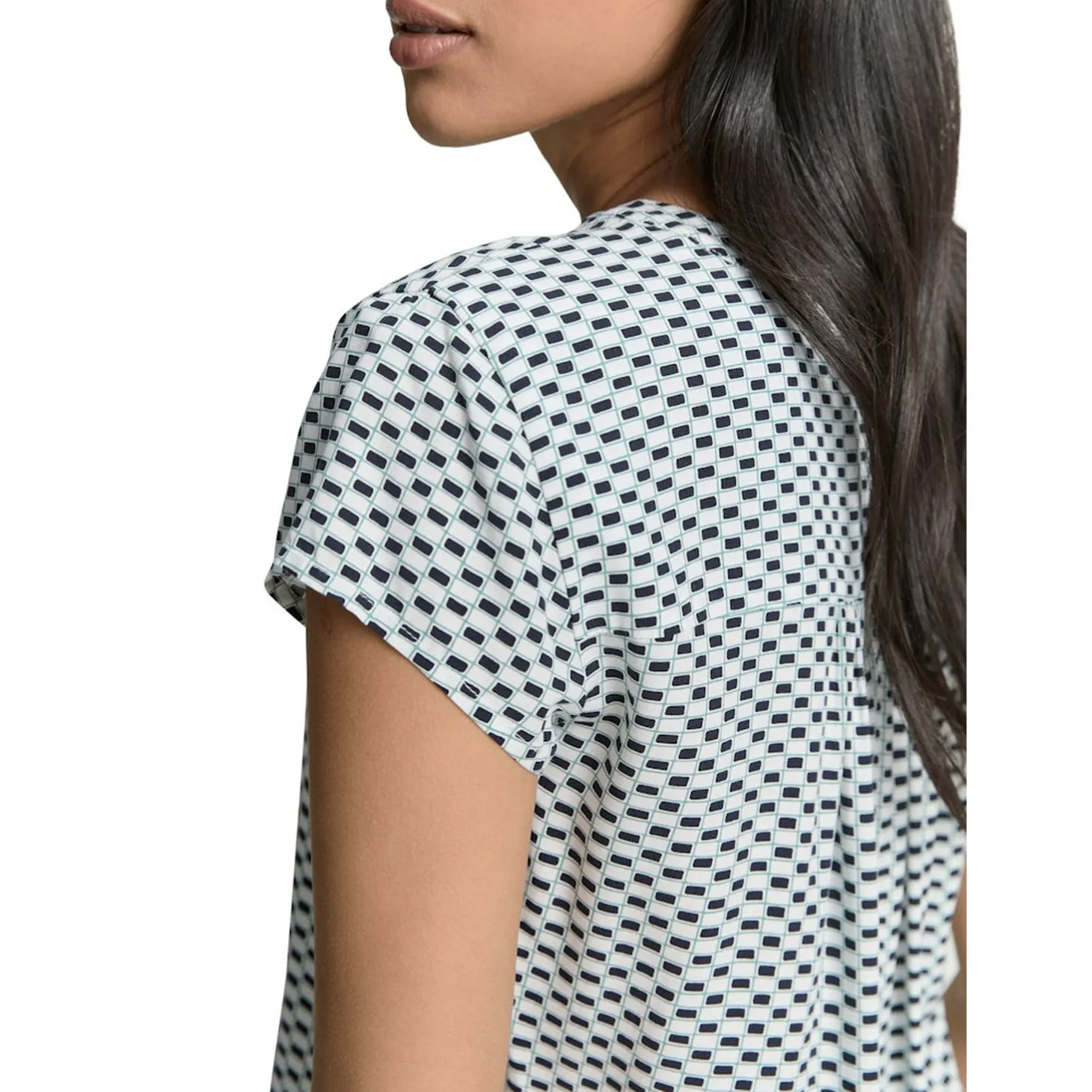 Blouse printed shortsleeve