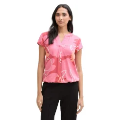 Blouse printed shortsleeve