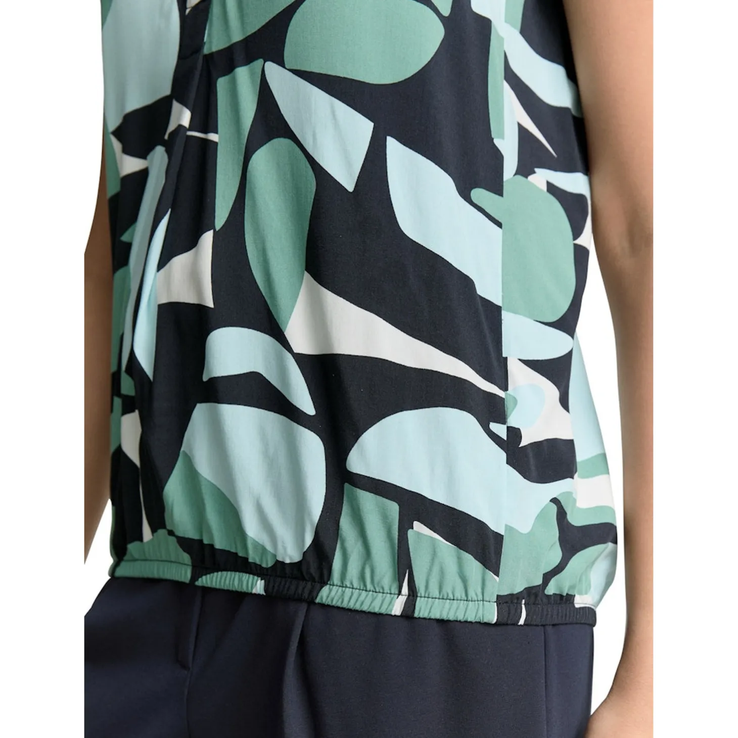 Blouse printed shortsleeve