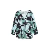 Blouse printed V-neck