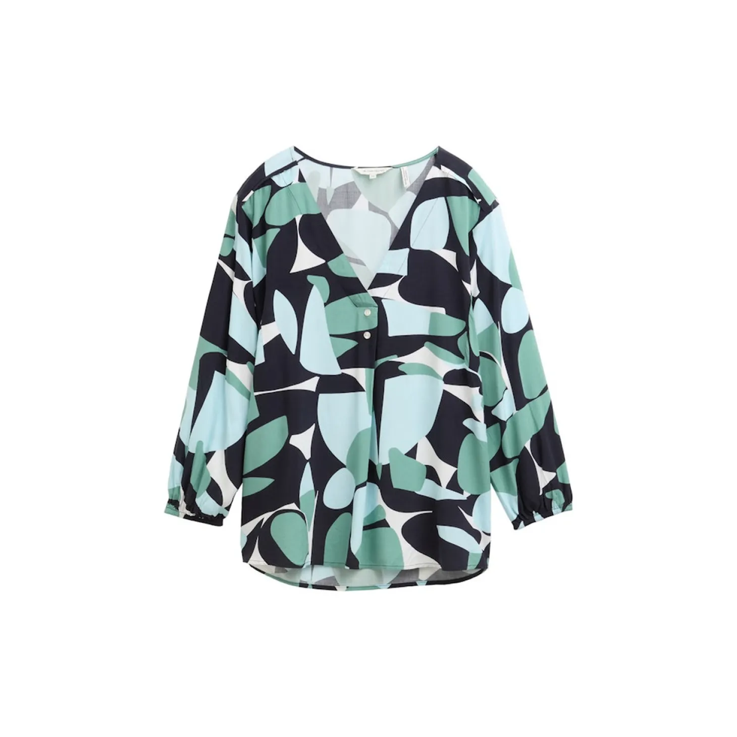 Blouse printed V-neck