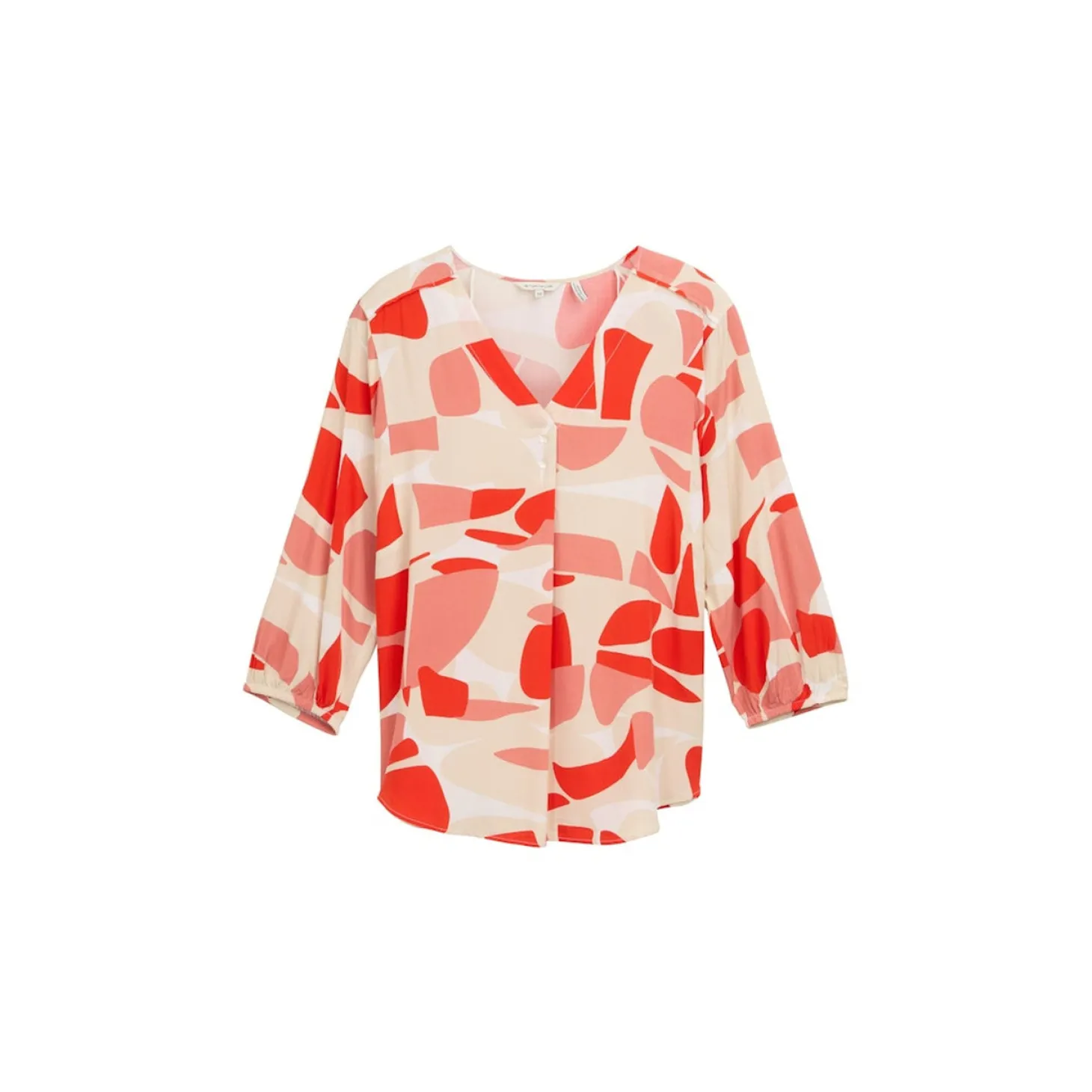 Blouse printed V-neck