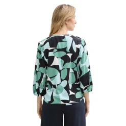 Blouse printed V-neck
