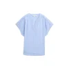 Blouse shortsleeve with slub s