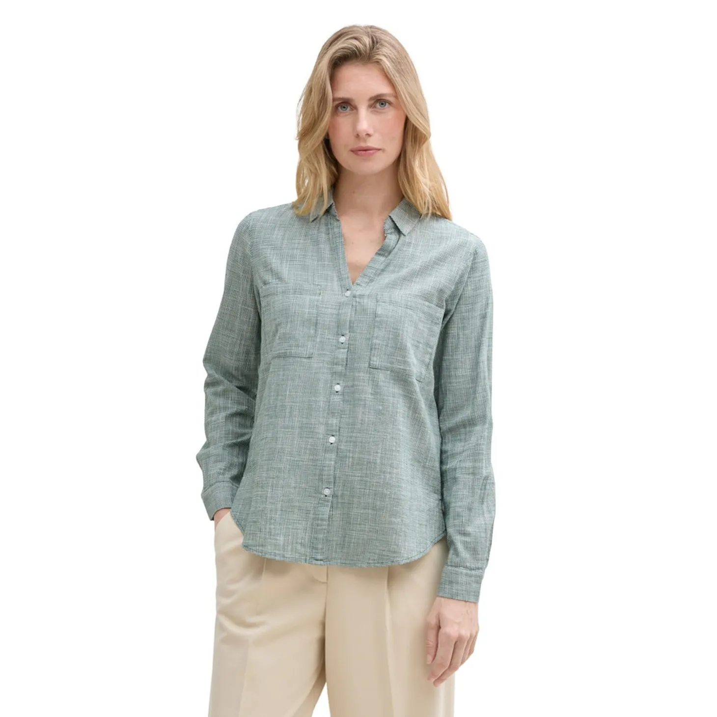 Blouse with slub structure