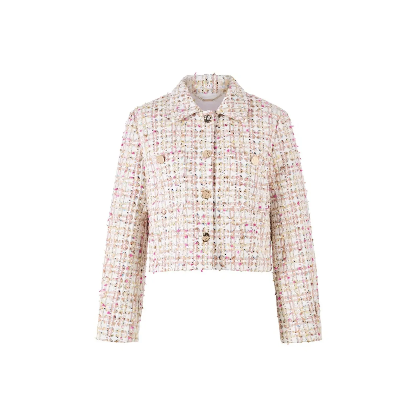 Boxy jacket with shirt collar