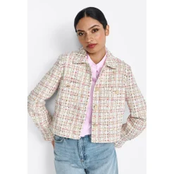 Boxy jacket with shirt collar