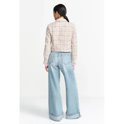 Boxy jacket with shirt collar