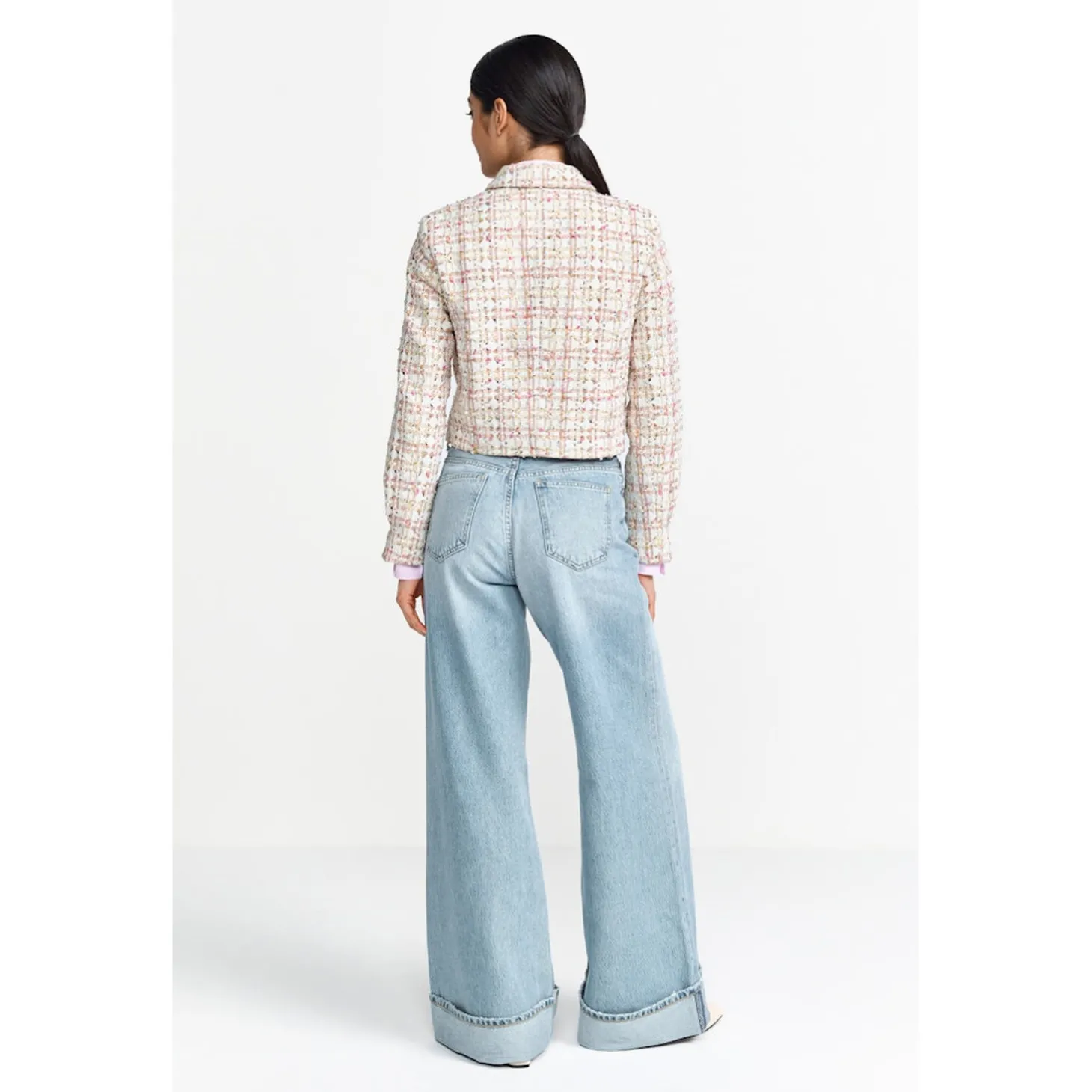 Boxy jacket with shirt collar