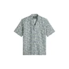 Camp collar, short sleeves, sl