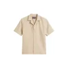 Camp collar, short sleeves, sl