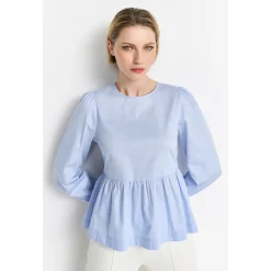 Cotton blouse with peplum Sust