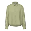 Cotton Shirtcollar blouse w em