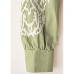 Cotton Shirtcollar blouse w em