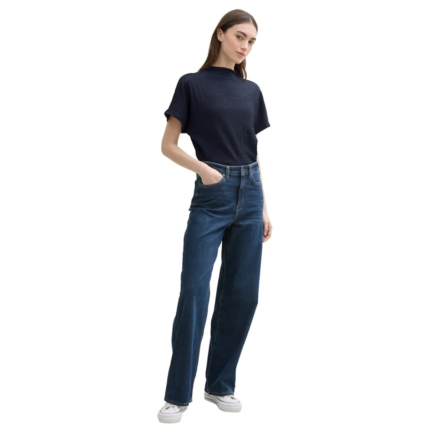 Crinkle batwing T-shirt