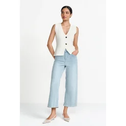 Culotte Light Blue Satin Denim