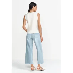 Culotte Light Blue Satin Denim