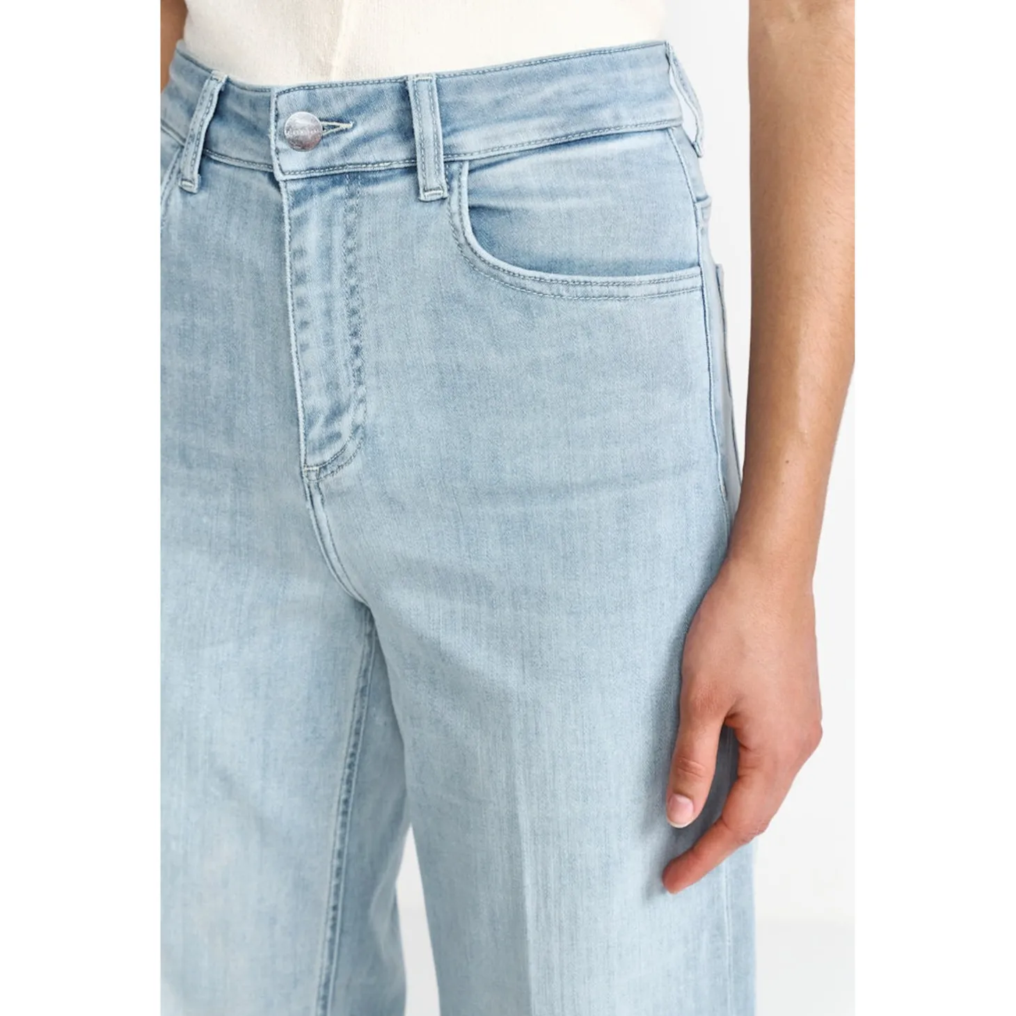 Culotte Light Blue Satin Denim