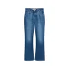 Denim trousers, high waist, fl