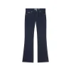 Denim Trousers, Mid Waist, Fla