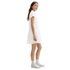 Embroidered dot shirt dress