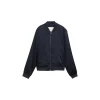 Feminine bomber collar jacket