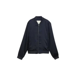 Feminine bomber collar jacket