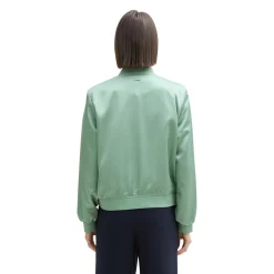 Feminine bomber collar jacket