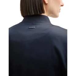 Feminine bomber collar jacket