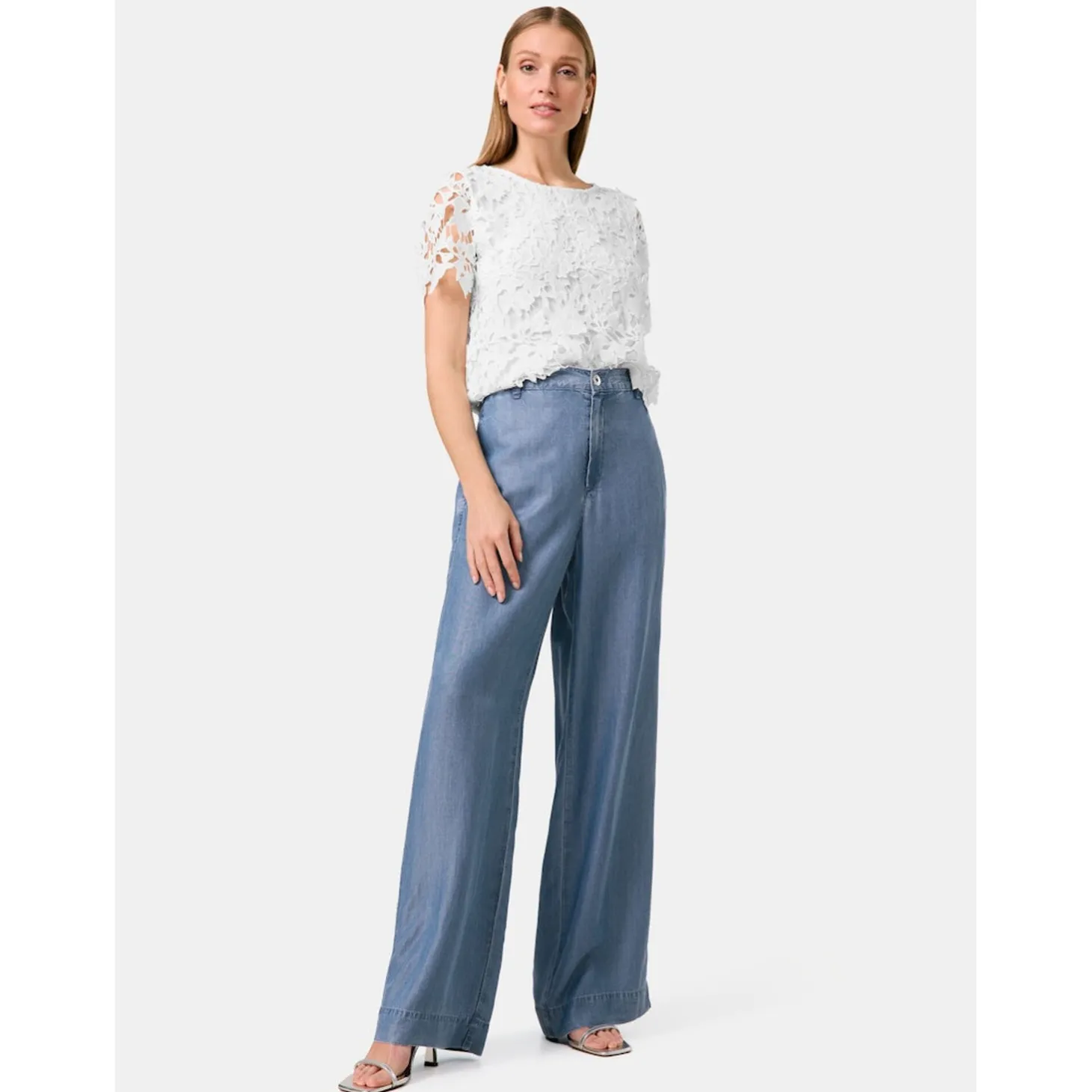 HOSE JEANS LANG PALAZZO