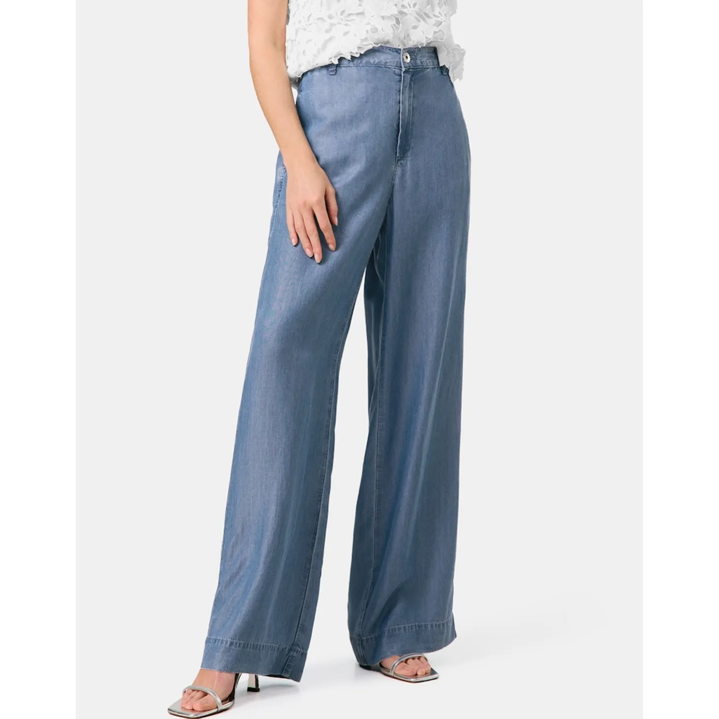 HOSE JEANS LANG PALAZZO